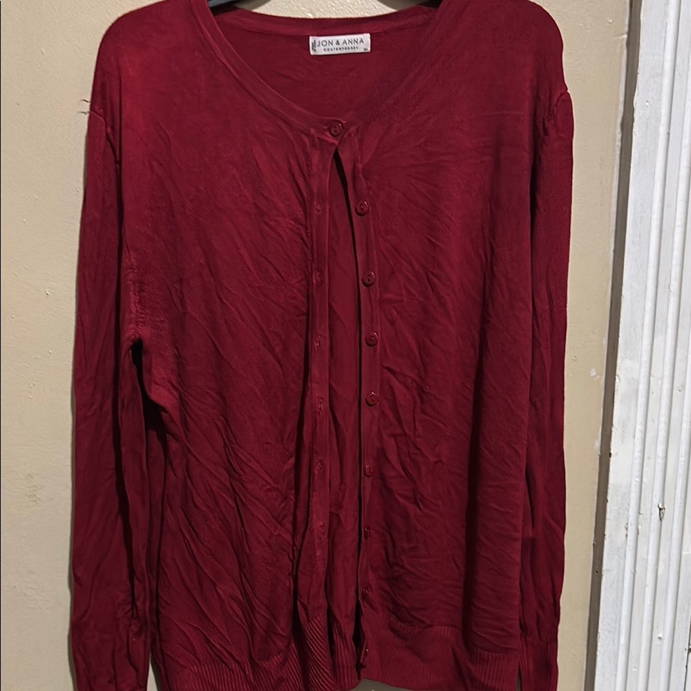Jon & Anna Deep Red Cardigan